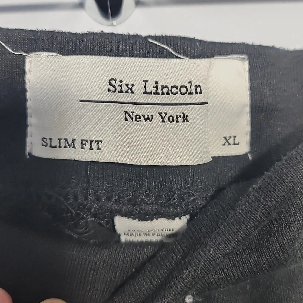 Six Lincoln New York Slim Fit Black Jogger Sweatpant